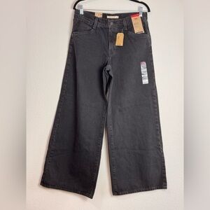 NWT LEVI'S BLACK 94' BAGGY WIDE LEG JEANS 30 #106